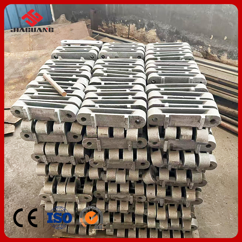 China made high precision boiler auxiliary parts cast steel/cast iron slag remover plate chain